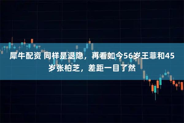 犀牛配资 同样是退隐，再看如今56岁王菲和45岁张柏芝，差距一目了然